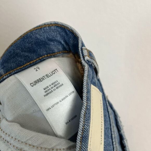 Current/Elliot Cloudburst Blue Denim The Boyfriend Jeans Women's Size 29 - Picture 7 of 7
